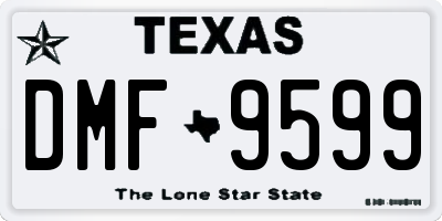 TX license plate DMF9599