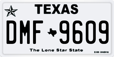 TX license plate DMF9609