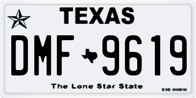 TX license plate DMF9619