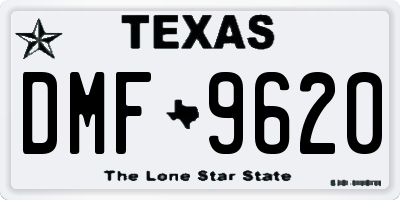 TX license plate DMF9620