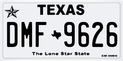 TX license plate DMF9626