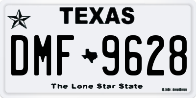 TX license plate DMF9628
