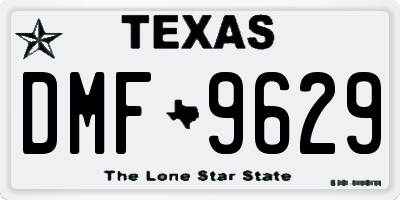 TX license plate DMF9629