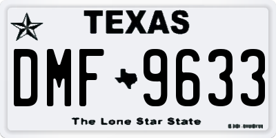 TX license plate DMF9633