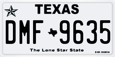 TX license plate DMF9635