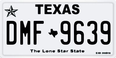 TX license plate DMF9639