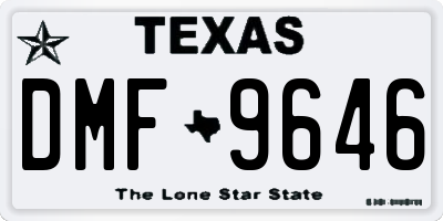 TX license plate DMF9646