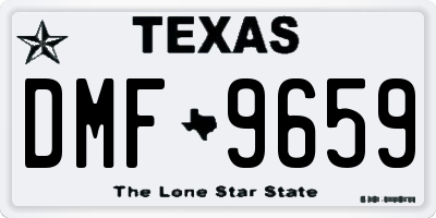TX license plate DMF9659