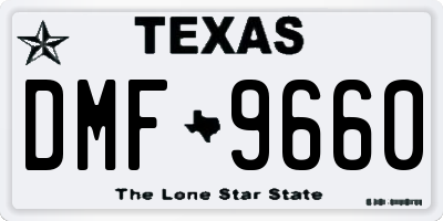 TX license plate DMF9660