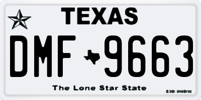 TX license plate DMF9663