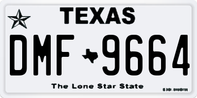 TX license plate DMF9664