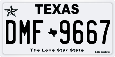 TX license plate DMF9667