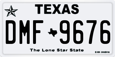 TX license plate DMF9676