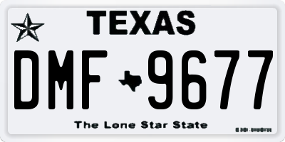 TX license plate DMF9677