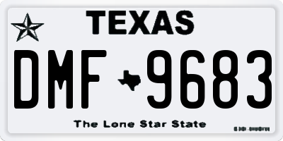 TX license plate DMF9683