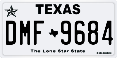 TX license plate DMF9684