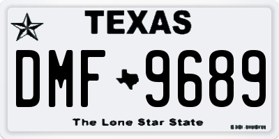 TX license plate DMF9689