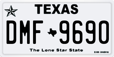 TX license plate DMF9690