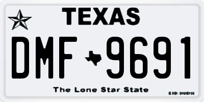 TX license plate DMF9691