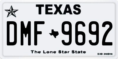 TX license plate DMF9692