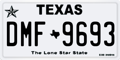 TX license plate DMF9693