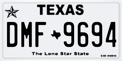 TX license plate DMF9694