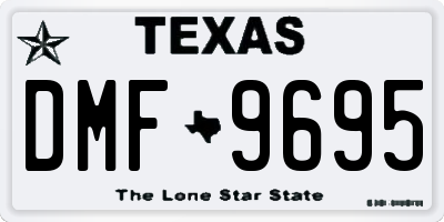 TX license plate DMF9695