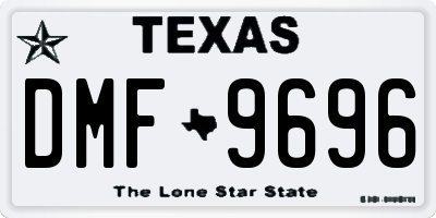 TX license plate DMF9696