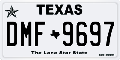 TX license plate DMF9697