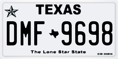 TX license plate DMF9698