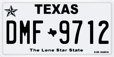 TX license plate DMF9712