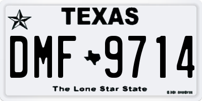 TX license plate DMF9714