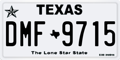 TX license plate DMF9715
