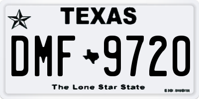 TX license plate DMF9720