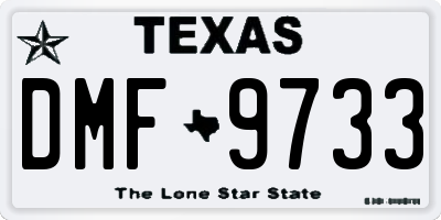 TX license plate DMF9733
