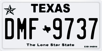 TX license plate DMF9737