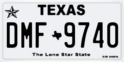 TX license plate DMF9740
