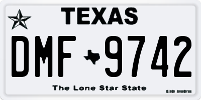 TX license plate DMF9742