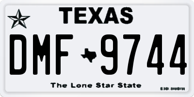 TX license plate DMF9744
