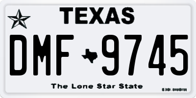 TX license plate DMF9745