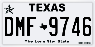 TX license plate DMF9746