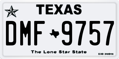 TX license plate DMF9757