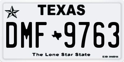 TX license plate DMF9763