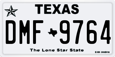 TX license plate DMF9764