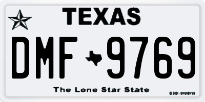 TX license plate DMF9769