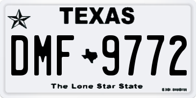 TX license plate DMF9772
