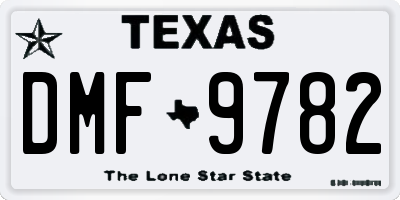 TX license plate DMF9782