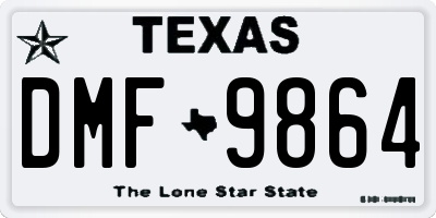 TX license plate DMF9864