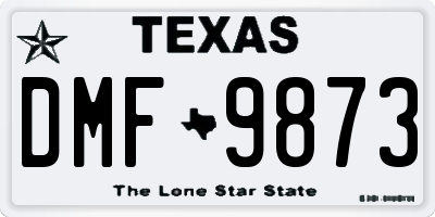 TX license plate DMF9873