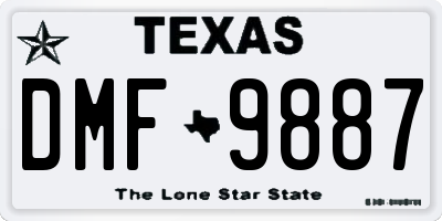 TX license plate DMF9887